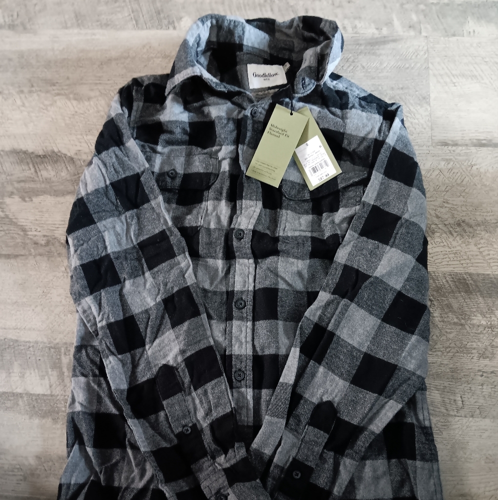Goodfellows & co button down black & play shirt